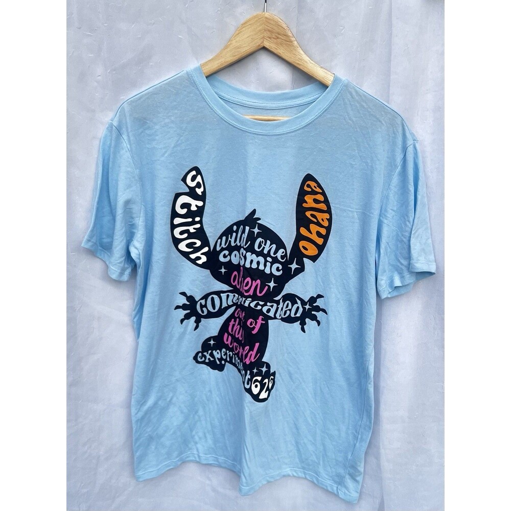 Disney Stitch Experiment 626 Ohana Graphic T Shirt XL 15-17 Blue Lilo & Stitch